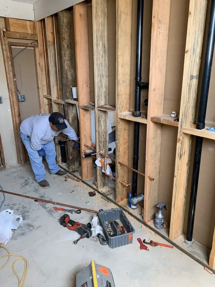 Commercial rough-in plumbing for Gas Line Repair in Long Beach